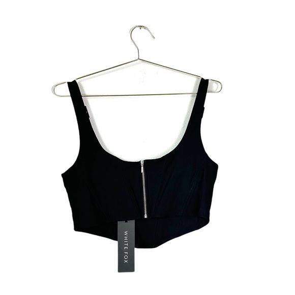 NEW NWT White Fox Black Corset Size XL - Picture 5 of 6